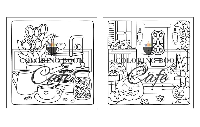 Cozy Corners: Coloring Book for Adults and Teens Featuring Super Cute Nooks and Hygge Spaces for Relaxation (Cute and Comfy Coloring Books) thumbnail 22