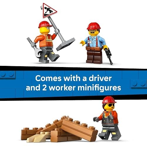 LEGO City Yellow Bulldozer Construction Site Building Toy for Kids, Ages 8+ - Pretend Play Set & Construction-Themed Building Blocks W/Toy Bulldozer Idea for Boys & Girls - 60466 thumbnail 6