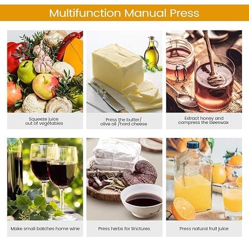 Fruit Wine Press - 100% Nature Juice Making for Apple/Carrot/Orange/Berry/Vegetables, Cheese&Tincture&Herbal Press(0.8 Gallon,Sliver) thumbnail 2