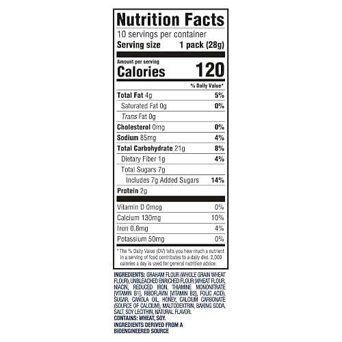 TEDDY GRAHAMS Honey Graham Snacks, 40 Kids Snack Packs (4 Boxes) thumbnail 2