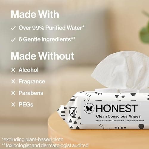 The Honest Company Hypoallergenic Multi-Use Baby Wipes for Sensitive Skin, Pattern Play, 720 Count thumbnail 8