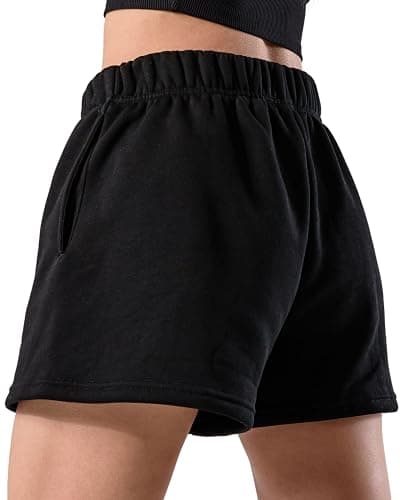 Kamo Fitness CozyTec Sweat Shorts Women High Waisted Lounge Comfy Casual Cotton Shorts with Pockets - Image 1