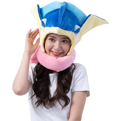 SAZAC Cozy, Warm Greninja Kigurumi Hat with Ear Flaps Pokemon Beanie for Adults, Luxurious Novelty Hat for Halloween & Cosplay - Premium Anime Cap - Image 1