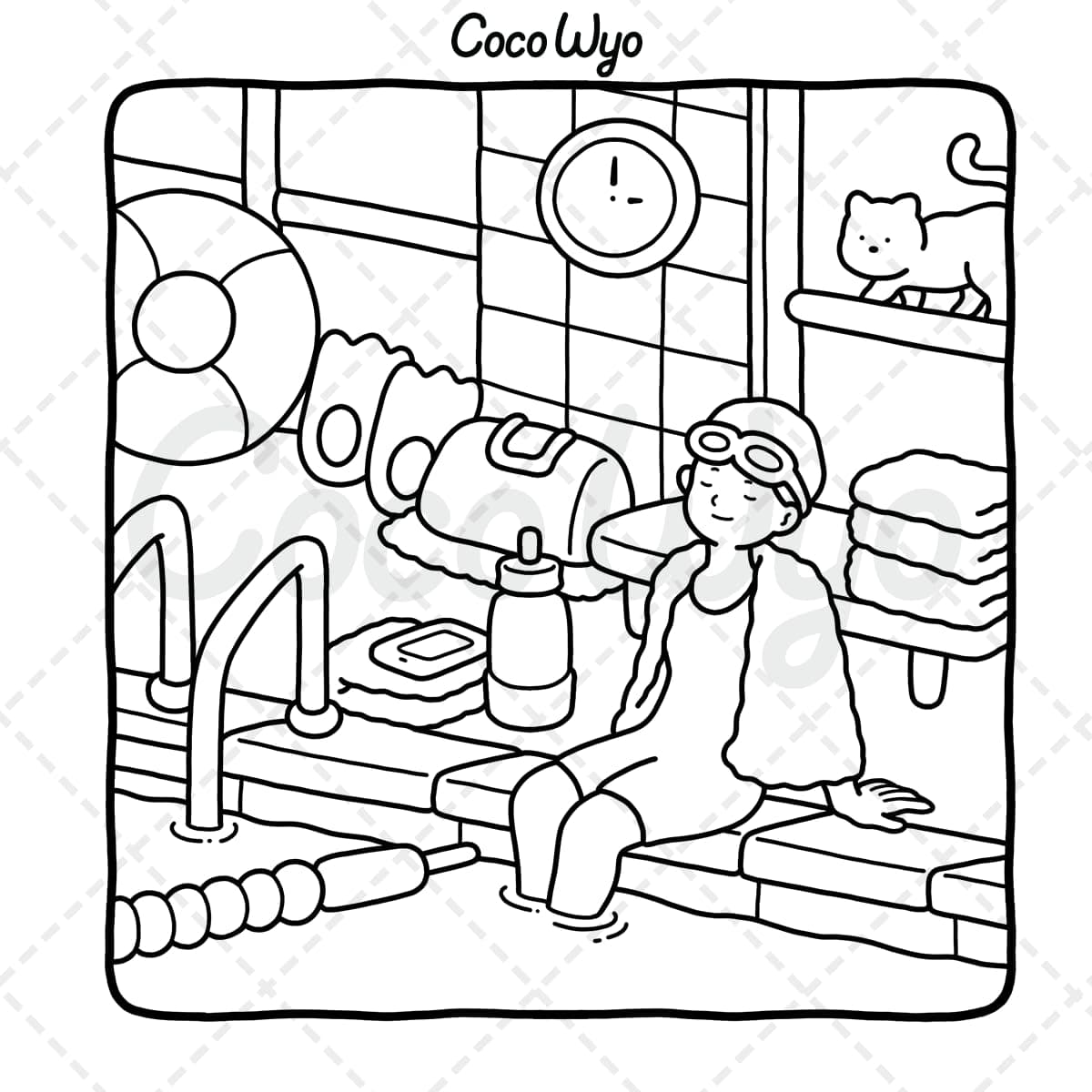 Girl Moments: Vol. 2 Coloring Book for Adults and Teens Featuring Cute Cozy Daily Activities for Relaxation thumbnail 12