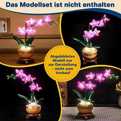 Licht Set Kompatibel mit Lego 10343 Mini Orchidee (Kein LEGO-Modell), Beleuchtung Set Compatible with Lego Mini Orchid 10343 Botanical Collection | Lego Model nicht enthalten | thumbnail 5