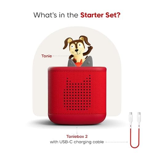Toniebox 2 Audio Player Starter Set for Kids 1+ with Playtime Puppy - Sunset Red thumbnail 3