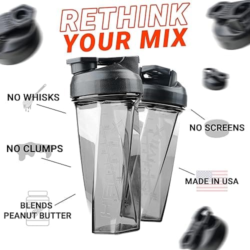 HELIMIX 2.0 Vortex Blender Shaker Bottle Holds upto 28oz | No Blending Ball or Whisk | USA Made | Portable Pre Workout Whey Protein Drink Shaker Cup | Mixes Cocktails Smoothies Shakes | Top Rack Safe thumbnail 3
