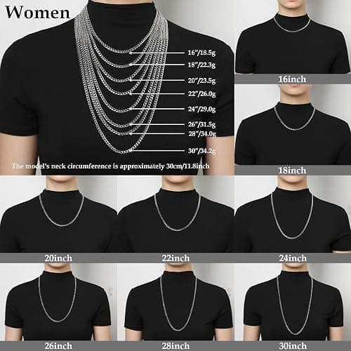  Chain for Men 3.5mm/5mm/7mm/9mm Stainless Steel Men's Gold Chain Silver Chain Diamond Cut Hip Hop Link Chains Necklace 16-30 Inch thumbnail 6