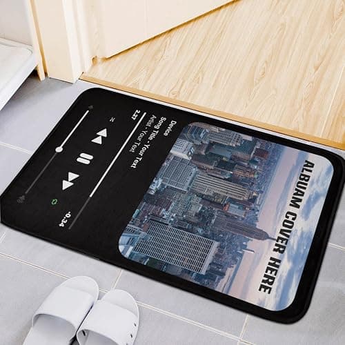 WOBAGMEN Custom Rug Music Decor Area Rug for Bedroom Living Room with Your Favorite Album or Song, Non-Slip Floor Mat Carpet Home Decor Rugs, Gift for Music Lovers thumbnail 6