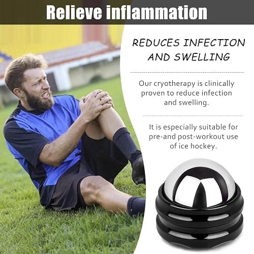 Stainless Steel Massage Roller Ball - Ice Therapy for Muscle Pain Relief, Sore Muscles, and Tension Alleviation Cold & Hot Therapy for Back, Shoulders, Legs, and Calves Myofascial Release Tool thumbnail 3