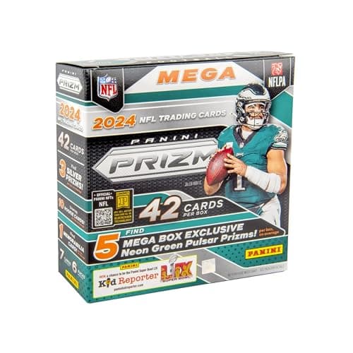 2024 Panini Prizm Football Mega Box (Neon Green Pulsar) (42 Cards) (Look for Williams, Daniels, Maye, Nix, Penix, McCarthy Rookies!) thumbnail 4