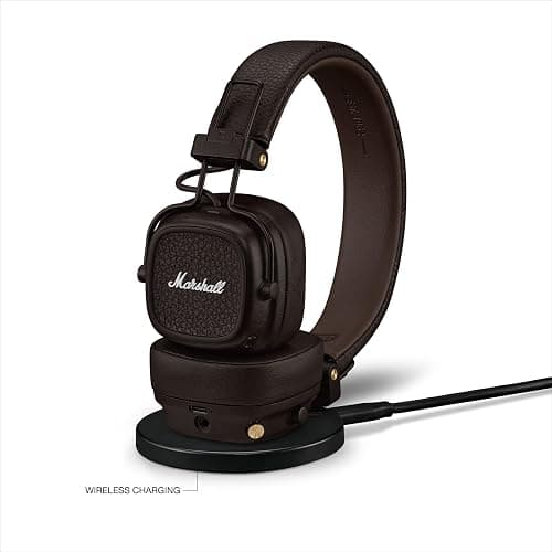 Marshall Major V Wireless On-Ear Bluetooth Headphones - 100+ Hr Playtime | Detachable Audio Cable | Microphone for Calls | Lightweight, Foldable Design for Travel - Brown thumbnail 9