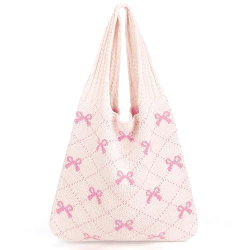 KPX Crochet Tote, Beach Mesh Knitted Shoulder Bag - Large Aesthetic Hobo Bag for Women - Summer - Image 1
