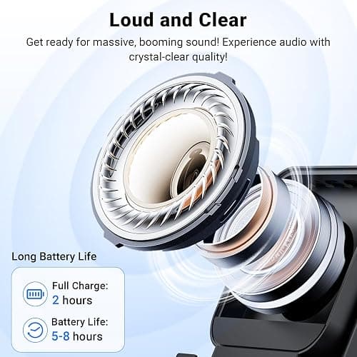 Induction Speaker with Phone Stand 5 in 1 Wireless Induction Bluetooth Audio for iPhone Android Phone Speakers Amplifier with Rechargeable Colorful Light, Birthday Gifts for Men Women Teens (Black) thumbnail 4