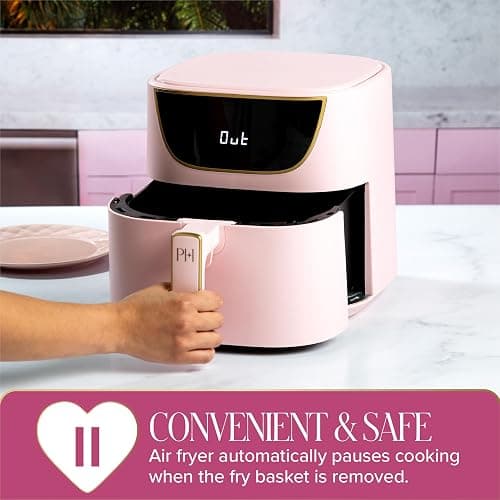 Paris Hilton Air Fryer, Large 6-Quart Capacity, Nonstick Made without PFAS, Touchscreen Display, 8-in-1 (Air Fry, Roast, Broil, Bake, Reheat, Keep Warm, Pizza, Dehydrate), Dishwasher Safe, Pink thumbnail 7