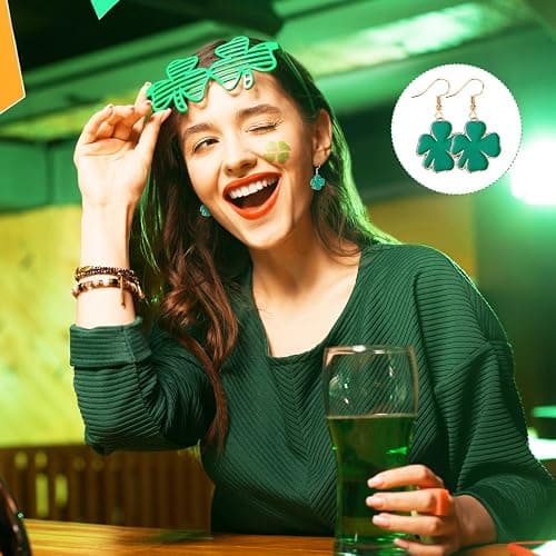 Riceshoot 72 Pairs Holiday Earrings Variety Pack St. Patrick's Easter Summer Gifts Holiday Earring Bulk for Women Teacher Party Favors thumbnail 3