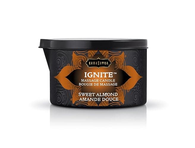 KAMA SUTRA Ignite Massage Candle - Coconut Oil and Soy Based - Sweet Almond, 6 oz/170 g Sore Muscle Massage Oil - Moisturizing - Natural Therapy Oil - Warming, Relaxing, Sensual Massage thumbnail 5