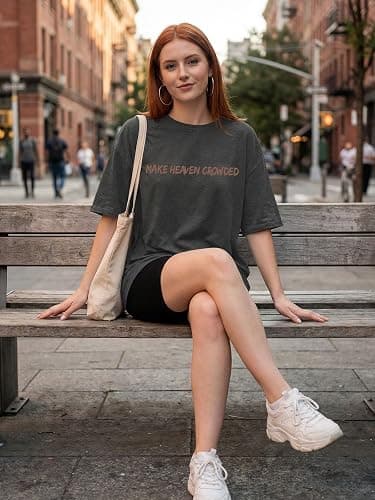 Christian Shirts for Women Faith Over Fear Oversized Graphic tees Jesus Shirt Bible Verse Casual Short Sleeve Top thumbnail 2