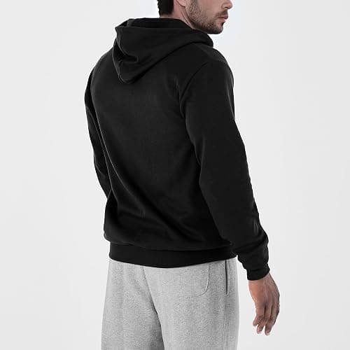 Ohoo Men's Zip Up Hoodie Lightweight Slim Fit Cotton Blend Full Zip Hooded Jacket with Hidden Pocket thumbnail 3