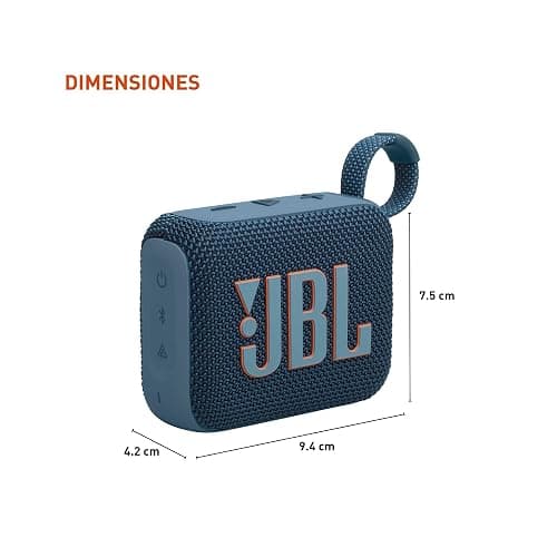 JBL Go 4 - Ultra-Portable, Waterproof and Dustproof Bluetooth Speaker, 7-Hour Built-in Battery, Made in Part with Recycled Materials (Blue) thumbnail 3