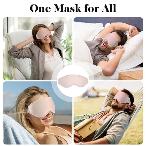 Fygrip 3D Eye Mask Sleep Mask for Men & Women, 100% Pressure-Free & Light Block-Out Eye Mask for Sleep with Easy Adjustable Strap, Night Eye Cover for Travel, Pink thumbnail 8