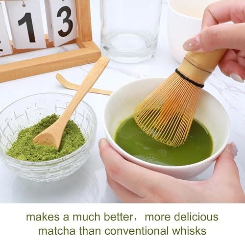 Maredash Matcha Whisk Set,Matcha Whisk,Matcha Set,Bamboo Whisk,Matcha Kit,Chasen Matcha Stirrer,Made from 100% Natural Bamboo,Durable and perfect for making matcha tea thumbnail 8