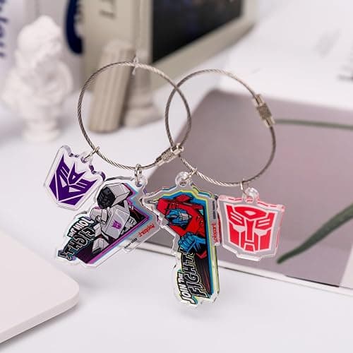 YOLOPARK Transformers G1 Keychain Set - Optimus Prime & Megatron - Classic Metal Collectible (6.6x3.4cm, 2-Pack) thumbnail 5