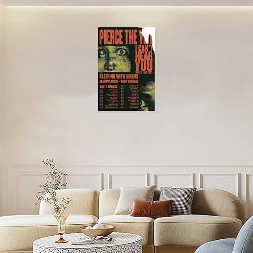 Pierce The Veil By I CAN’T HEAR YOU WORLD TOUR 2025 Canvas Poster Print Wall Art Decor Paintings for Living Room Bedroom Decoration Unframe-style 12x18inch(30x45cm) thumbnail 3
