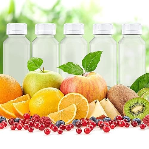 Axe Sickle 6 Pcs 4 Ounce Juice Bottles Plastic Milk Bottles Bulk Beverage Containers with Tamper Evident Caps Lids White for Milk, Juice, Drinks and Other Beverage Containers thumbnail 7