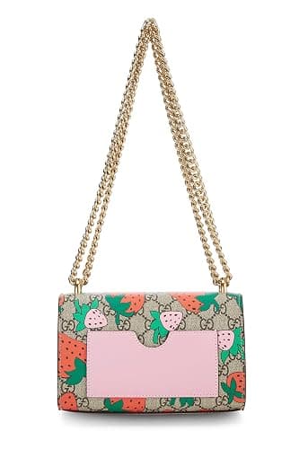 Gucci, Pre-loved Original GG Supreme Canvas Strawberry Shoulder Bag Small, Multi thumbnail 4
