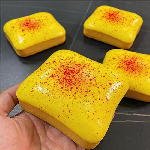 4Pcs Squishy Toys Set, Slow Rising Butter Squishy, Toast Bread and Croissant Squishies, Soft PU Foam Squeeze Toys for Stress Relief, Fidget Toys, Party Favors, Desk Toys, Gifts for Kids and Adults thumbnail 6