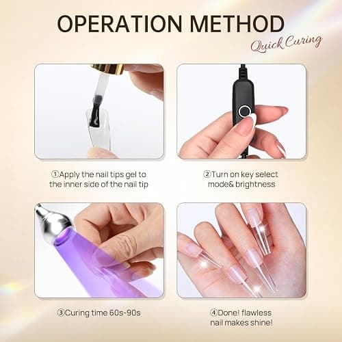AORAEM U V Nail Lamp,Sliver 3W U V Light for Nails 35NM U V Gel X Nail Lamp with Gooseneck and Clamp for Gel Nail (AA-Silver) thumbnail 9