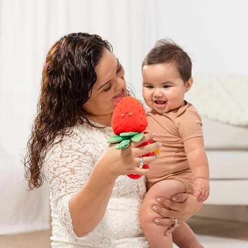 Melissa & Doug Multi-Sensory Peek-a-Boo Berry Take-Along Clip-On Infant Travel Toy Stroller Toy for Baby Newborn to 12m+ thumbnail 9