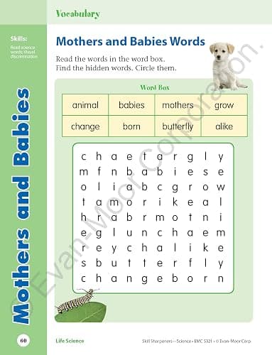 Evan-Moor Skill Sharpeners Science Workbook, Grade 1, Physical, Life, and Earth Science, Songs, Activities, Space, Animals and Eggs, Plants, Habitats, Recycling, Weather, Technology, Homeschool thumbnail 7