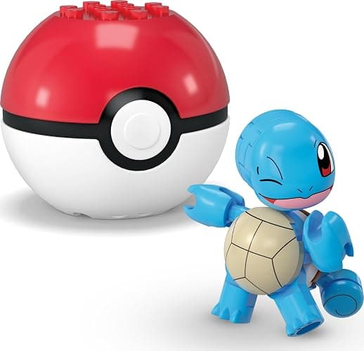 MEGA Pokémon Building Toys Set Squirtle & Cubone with 45 Pieces, 2 Poseable Characters and Poké Ball, 2 Inches Tall, for Kids thumbnail 5