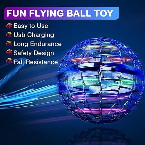 Taikcsut 2025 Upgraded Flying Orb Ball Toy, Hover Boomerang Ball Spinner Mini Drone - Magic Floating Galactic Fly Spinning Orb, for Boys Girls and Kids thumbnail 7