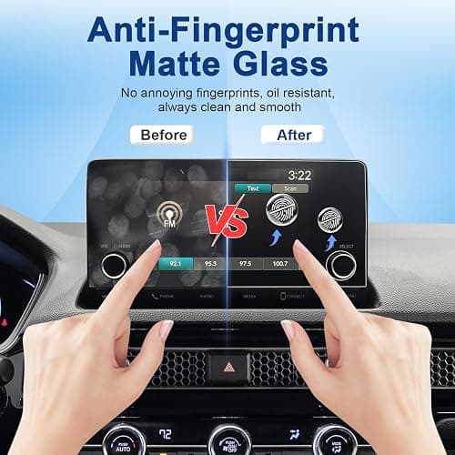 Coleya Anti-Glare Matte 2022-2026 Civic Screen Protector, for Honda Civic (LX/EX/EX-L/Sport/Sport Hybrid) 7-inch Touchscreen, 9H Tempered Glass 2025 Civic Sedan Accessories HD&Anti-Fingerprint 7" thumbnail 4