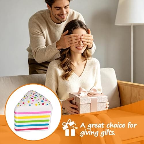 Cake Squishy, Jumbo Slow Rising Cake Squeeze Fidget Sensory Toy Giant Layer Cake Soft Relief Squishy for Adults Birthday Gift Party Favor (1pcs) thumbnail 7