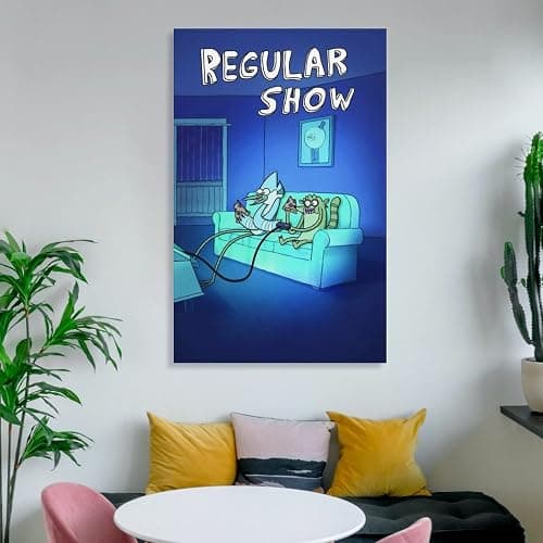 JIANLE American Comedy Animation Regular Show Poster Canvas Wall Art Prints Poster Gifts Photo Picture Painting Posters Room Decor Home Decorative 12x18inch(30x45cm) thumbnail 6