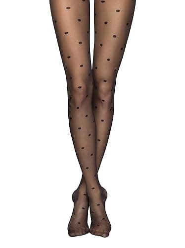 Conte Womens Large Polka Dot Fantasy Design Pantyhose Tights Desire thumbnail 2