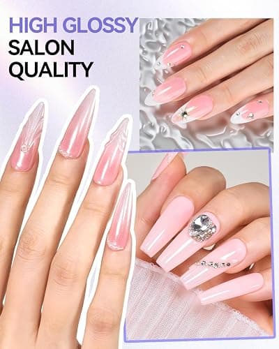 Makartt Gel Top and Base Coat Set 2 PCS 15ml No Wipe Long Lasting | Upgrade Diamond-Shine Base and Top Coat Gel Nail Polish Soak Off UV LED Lamp Needed Home DIY Salon Gift Women thumbnail 7