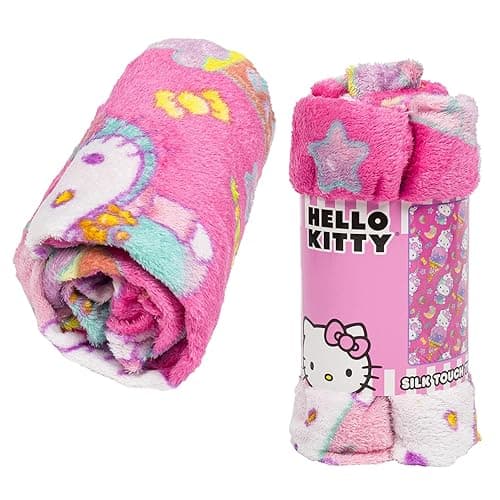 Northwest Hello Kitty Silk Throw Blanket 40"" x 50""- Ice Cream, Single, Pink, 91907