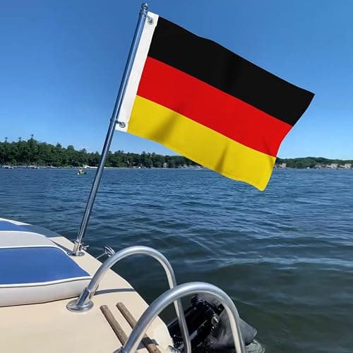 Flagolden Germany Flag 12x18 inches for Boat, Vivid Color Small German Flags with 2 Brass Grommets Nautical Outdoor thumbnail 2