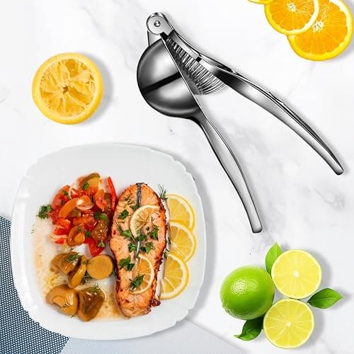 Rekix Lemon Squeezer, Max Extraction Hand Press Lemon Juicer, Heavy Duty Manual Orange Juicer, Sturdy Metal Lime Squeezer, Durable Citrus Fruit Squeezer, Easy to Clean thumbnail 7