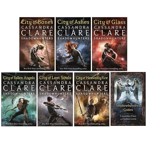 Cassandra Clare The Mortal Instruments A Shadowhunters 7 Books Collection Set (Bones, Ashes, Glass, Fallen Angels, Lost Souls, Heavenly Fire + The Shadowhunter's Codex) - Image 1