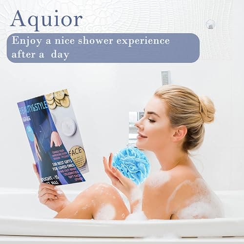 Aquior Bath Sponge Shower Loofahs Balls 60g/PCS Extra Large Mesh Pouf Easy Foaming Body Scrubber Exfoliator for Big Full Lather Cleanse(4 Pack) thumbnail 8