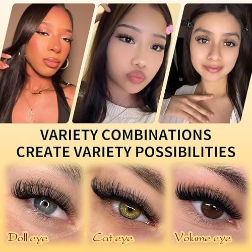 QUEWEL Lash Clusters Kit, 320 Pcs 30D+40D Lash Cluster Eyelash Extensions 9-16mm Lash Clusters Wispy Kit with Eyelash Clusters Bond and Seal Glue Remover Tweezers (30D+40D Kit) thumbnail 6