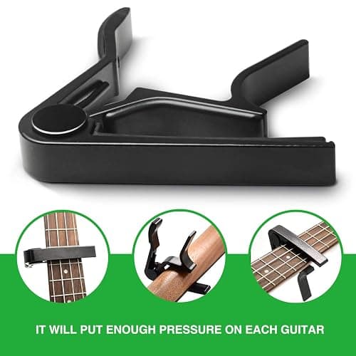 Guitar Capo, 6-String Acoustic & Electric Guitar Capo,Capo for acoustic guitar(Black) thumbnail 6