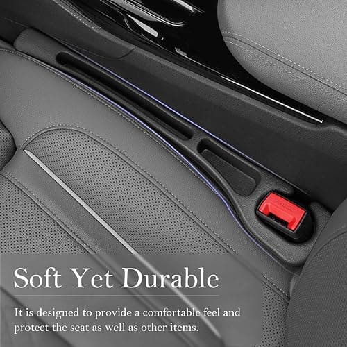 CGYISOL Car Seat Gap Filler 2-Pack, Universal Car Seat Gap Filler Organizer, Seat Gap Plug – Fills Gap Between Seat & Console (Black) thumbnail 7