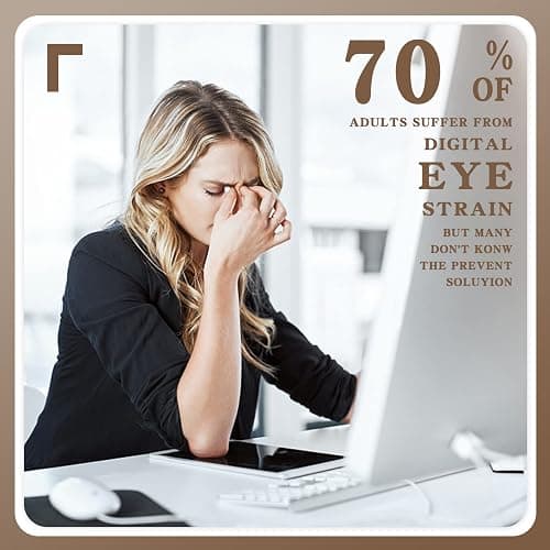 FONHCOO Blue Light Blocking Glasses Women Men Computer Eyeglasses,TR90 Fashion Round Transparent Anti Blue Light Glasses with Anti Eyestrain & UV Glare for Gaming & Reading (Tortoise) thumbnail 3